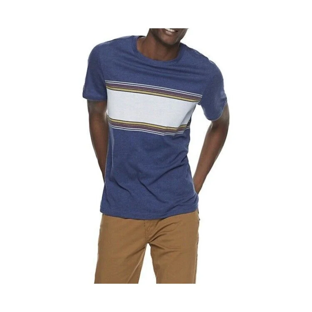 Urban Pipeline Mens Small Blue Stripes Short Sleeve T Shirt NWT